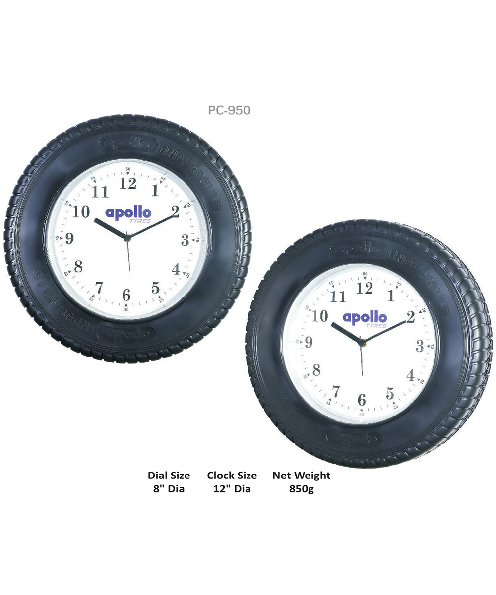 tyre shape wall clock
