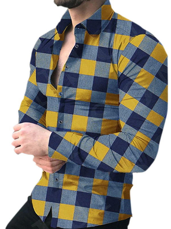 men long sleeve fashion casual shirt