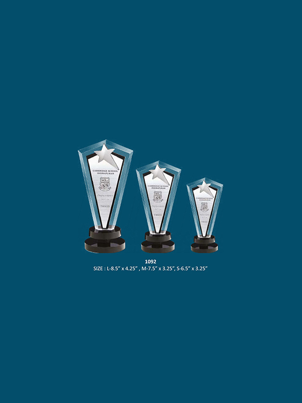 acrylic metal star trophy