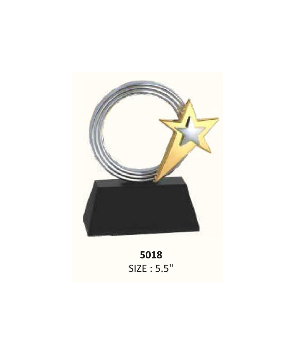 silver and gold ring shape trophy