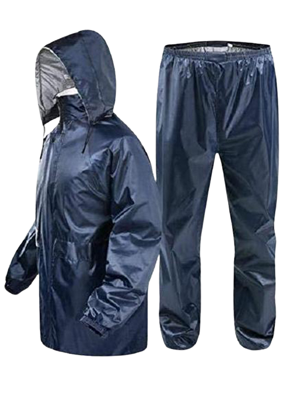Blue raincoat