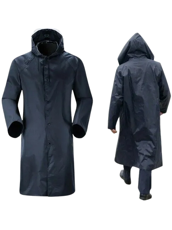 Dark blue raincoat