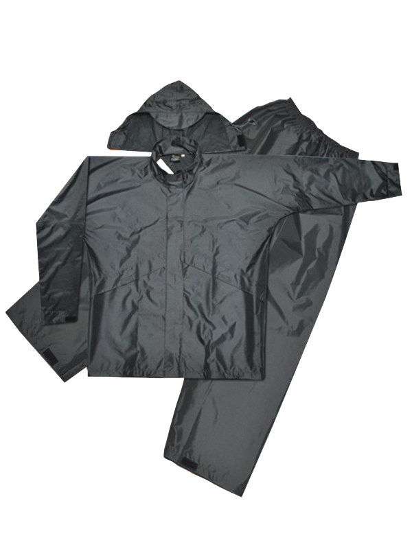 Black raincoat
