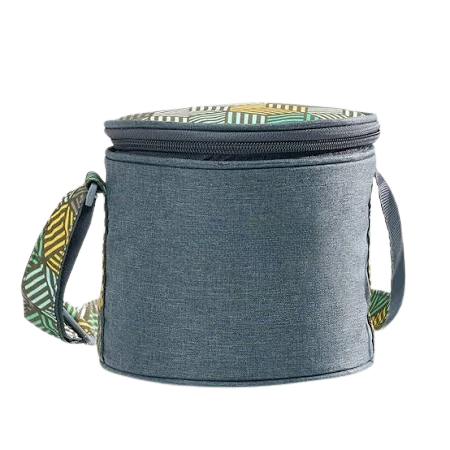Olive Tall Lunch Bag Round