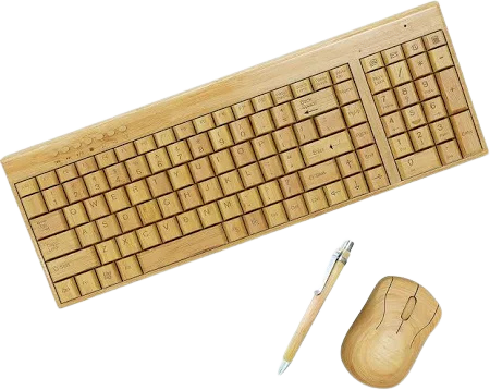 Bamboo Wireless Keyboard and Mouse Set