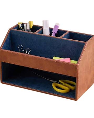 Wooden 5 Compartment Desktop Organiser
