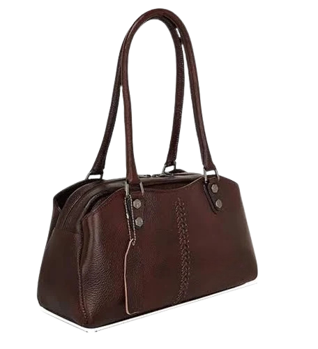 Elegant Brown Leather Handbag