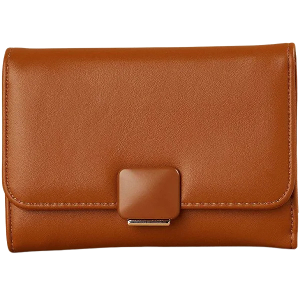 Women's Solid Tri-Fold Wallet
