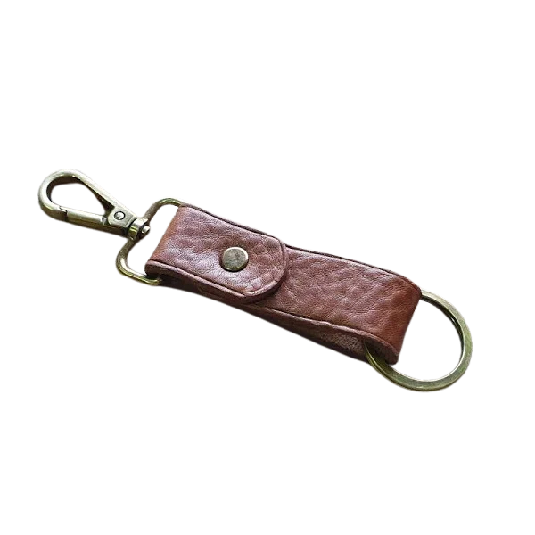 Solid Leather Keychain