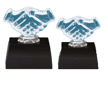 Acrylic handshake trophy ( Large-5")