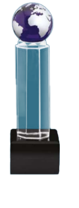 Acrylic global trophy (10")