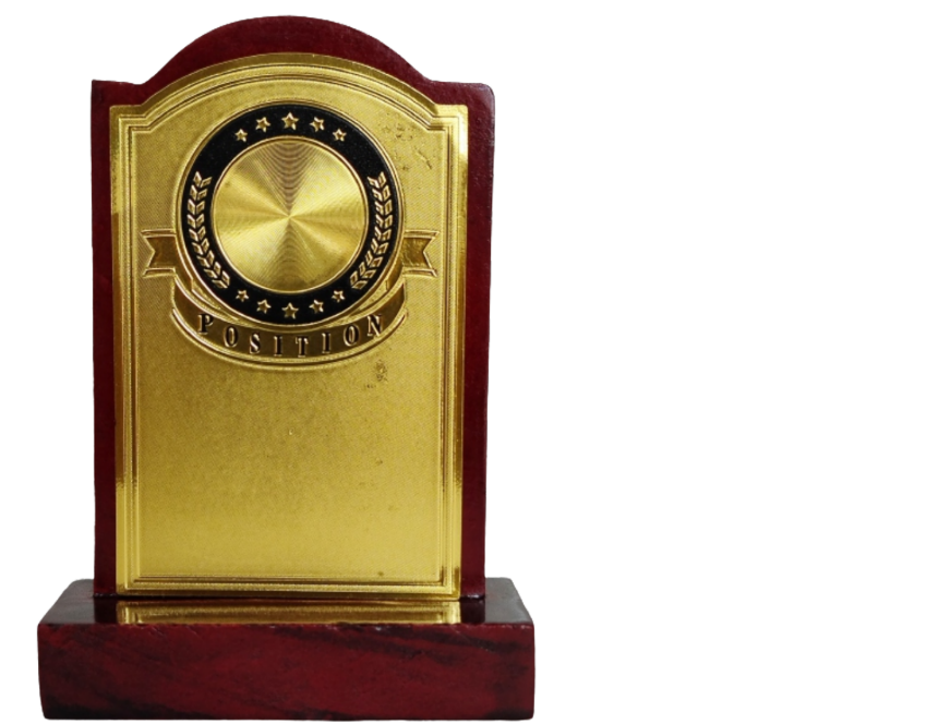 Wooden trophy rectangle (5")
