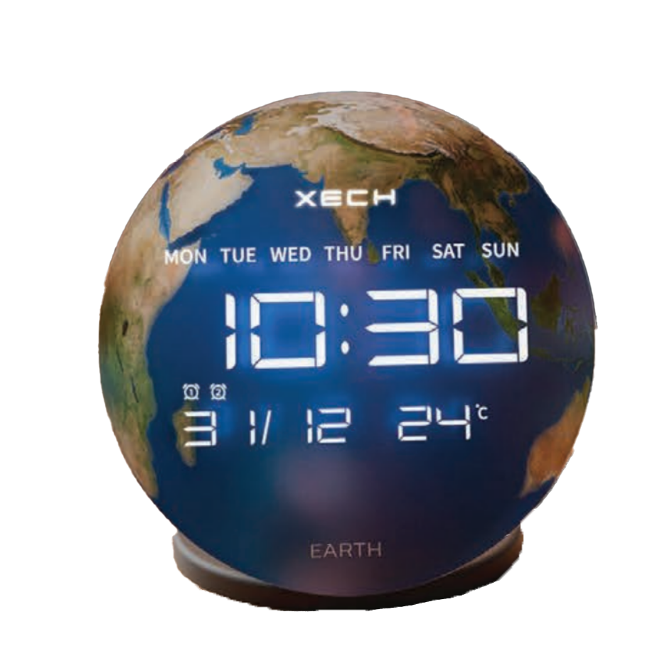 Earth Desktop Digital clock and Wireless speaker