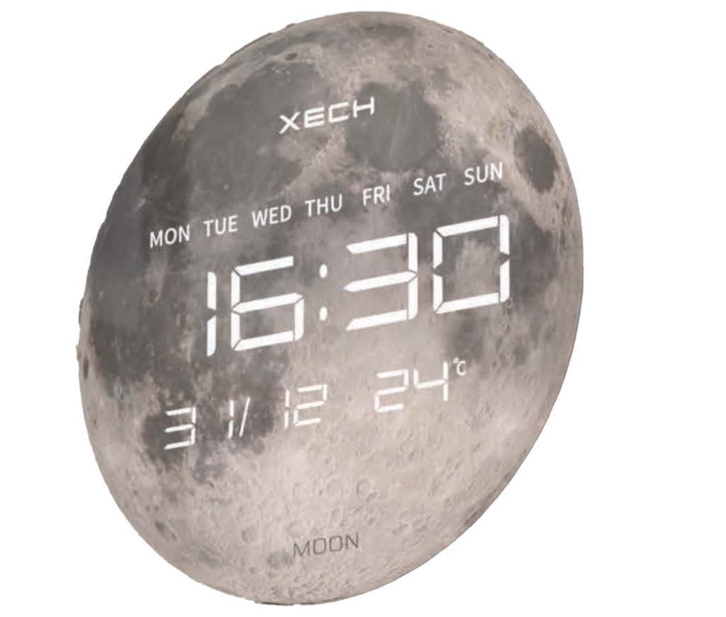 Moon wall clock