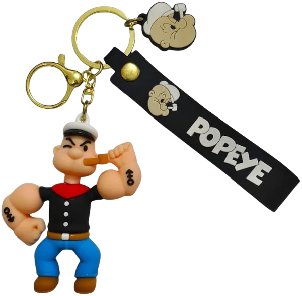 Popeye 3D Silicon Keychain