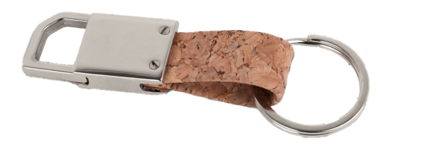 Rectangle Cork style Keychain
