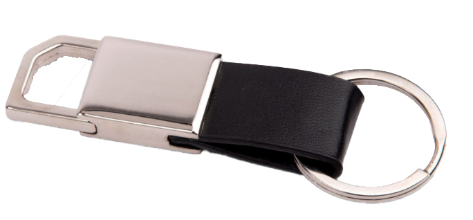 Rectangle PU strap Keychain