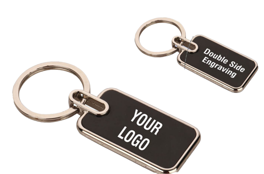 Rectangle metal keychain