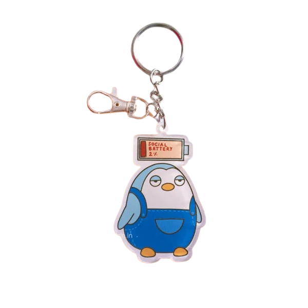 Social Battery Acrylic Keychain