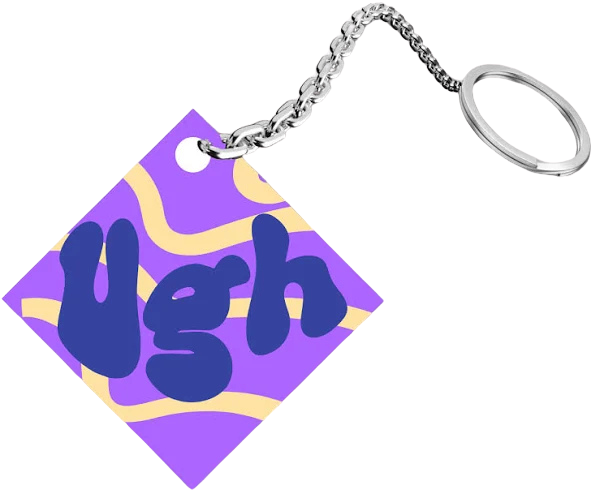 Ugh Acrylic Square Keychain