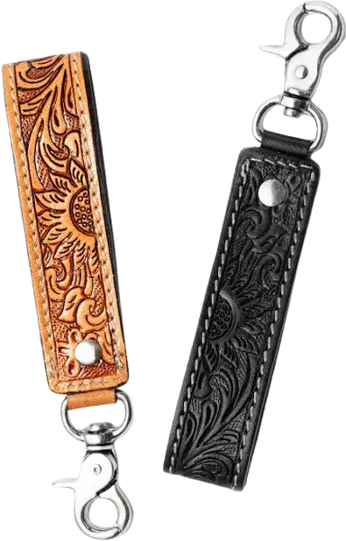 Designer Loop Leather Keychain