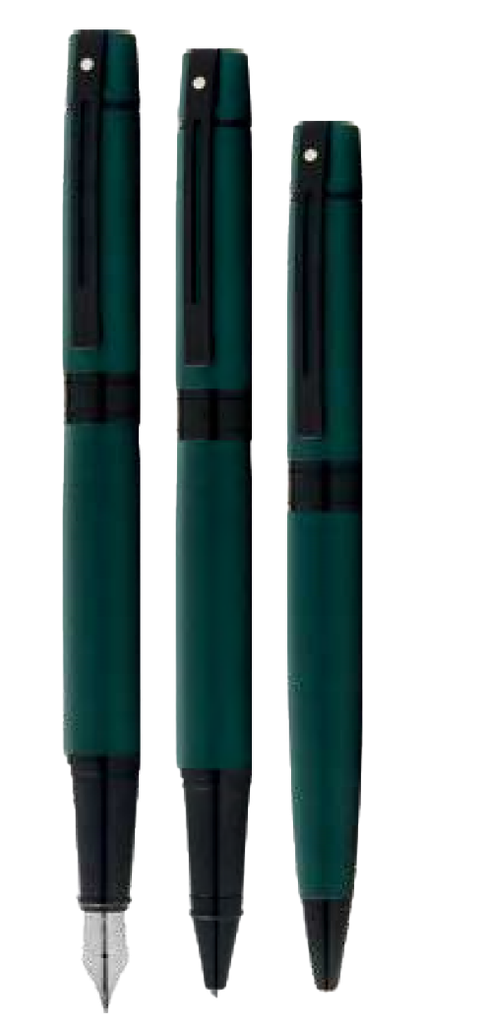 Matte green with polished black Fountain pen