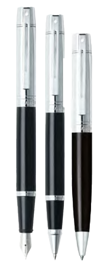 Glossy black, Silver cap Fountain pen Ballpoint