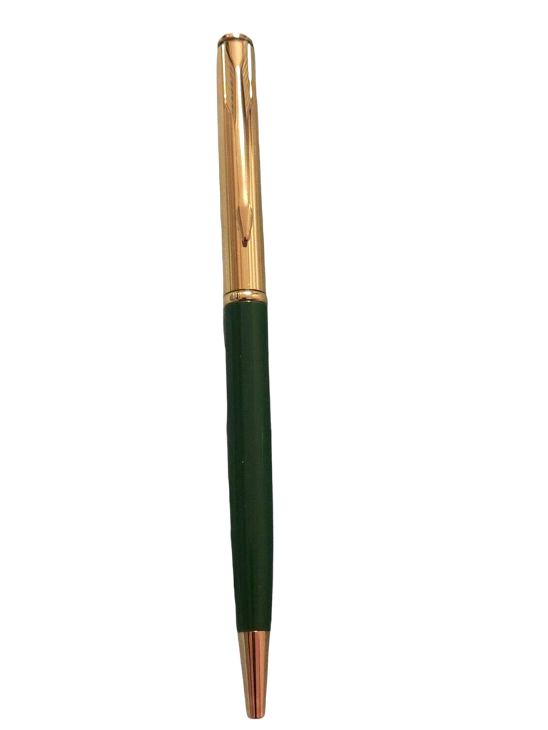 Custom Insignia Ballpoint Pen Green Gold
