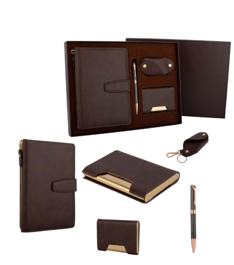 A5 NoteBook with loop, Card Holder, Keychain, Pen