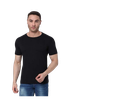 Solid round neck T-shirt