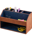 Wooden 5 Compartment Desktop Organiser