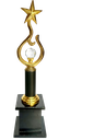 Diamond star metal trophy ( Large-18")
