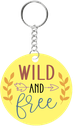 Wild and Free Round Acrylic Keychain