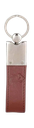 Brown leather keychain