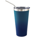 Insulated Coffee Tumbler with Lid and Straw